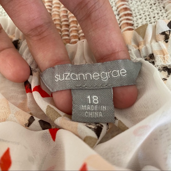 🔺Suzannegrae - Chiffon blouse with triangle patterns AUS 18 📐 - Picture 6 of 8